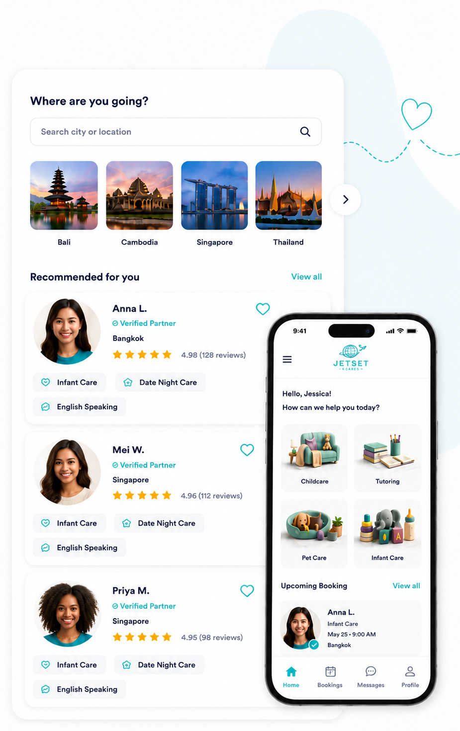 JetSet Cares app preview